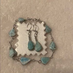 Earrings and matching bracelet